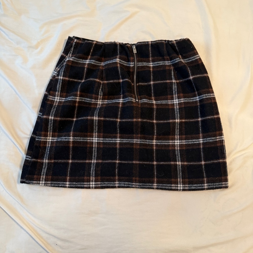 Plaid Black and Brown Women's Skirt